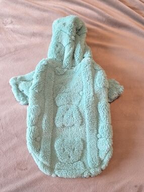 Never Worn Cute Teal Dog Hoodie Sweater
